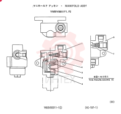 MANIFOLD ASSY, QTY-F1: F1, QTY-F2: F2