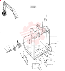 BUCKET ASSY, STD 0.8 M3