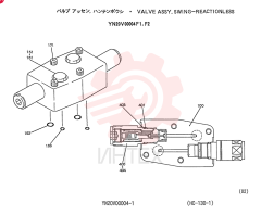 VALVE ASSY, SWING-REACTIONLESS, QTY-F1: F1, QTY-F2: F2