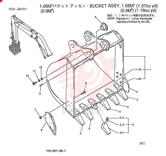 BUCKET ASSY, 1.05M3