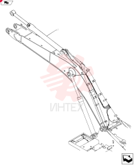 HYDRAULIC CYLINDER,Double Acting, 130mm Rod, 1970mm Stroke LS01V00056F1 (1)