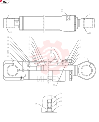 HYDRAULIC CYLINDER,Double Acting, 130mm Rod, 1970mm Stroke LS01V00056F1 (2)