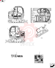 Схема (SK70SR-2) - SHORT RADIUS EXCAVATOR ASN YT06-18001 (10/10-1/13) YT22T00137F2