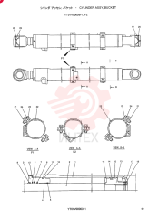 CYLINDER ASSY, BUCKET, APPLICABLE: F2