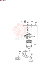FUEL FILTER AND BRACKET 0-41A