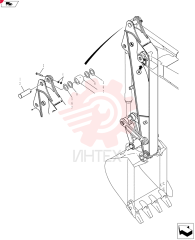 Схема (SK80CS-2) - CENTER SWING EXCAVATOR ASN LF06-04501 (7/02-9/08) YT12B00129F1