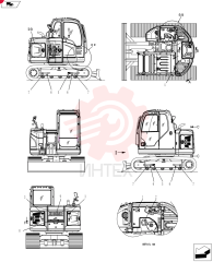 Схема (SK80CS-2) - CENTER SWING EXCAVATOR ASN LF06-04501 (7/02-9/08) YT22T00140F1