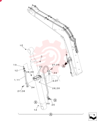 Hyd., Cylinder, Boom YT42H00100F1