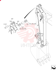 Схема (SK80CS-2) - CENTER SWING EXCAVATOR ASN LF06-04501 [NON PRODUCTION] (10/10-1/13) YT12B00129F1