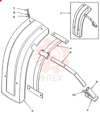 KIT. FENDER (ACC024) (750/760), R.H (CONSISTS OF REF. 2 TO 6)