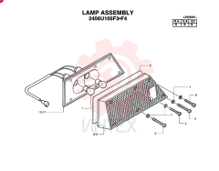LIGHT,RH, 24V, 25W 2456U105F3