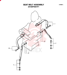 SEAT BELT ASSY. (STD.-N.A.) 24100P4501F1
