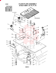 FLOOR PLATE ASSY (STANDARD), QTY-F1: F1, Remarks: (1/197-5/15/98)