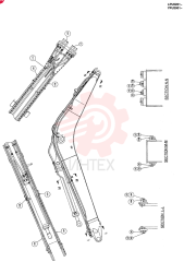 BOOM ASSEMBLY, 4.6M (STANDARD), QTY-F1: F1, Remarks: 5/98- 24100J20108F1 (2)