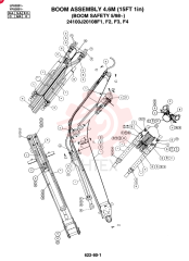 BOOM ASSEMBLY, 4.6M (STANDARD), QTY-F1: F1, Remarks: 5/98- 24100J20108F1 (5)