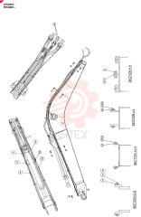 BOOM ASSEMBLY, 4.6M (STANDARD), QTY-F1: F1, Remarks: 5/98- 24100J20108F1 (1)