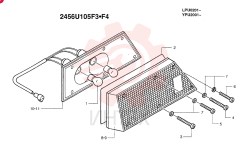 LIGHT,RH, 24V, 25W 2456U105F3