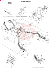 LOWER HYDRAULIC LINES(DOZER) 24100J14375F1
