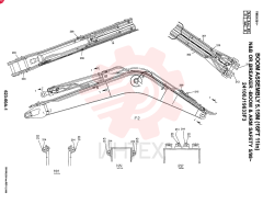 BOOM ASSY 5.15M N&B or BREAKER BOOM & ARM SAFETY, Start Serial: 5/98- 24100J19633F3 (1)
