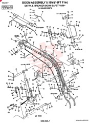 BOOM ASSY 5.15M EXTRA & BREAKER BOOM SAFETY 24100J20109F4 (2)