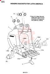 36" 1.375 Cu. Yrd. Heavy Duty Type Bucket, WT-Lbs: 2160, (Kg): (1640),  (Total # of teeth: 4)