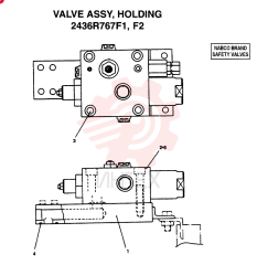 VALVE ASSY, HOLDING CONSISTS OF THE FOLLOWING PARTS:, QTY-F1: F1, QTY-F2: F2