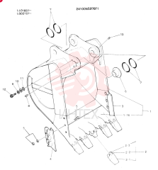 BUCKET ASSY.H.D,0.9M3