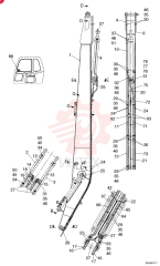 Схема (SK220) - MARK IV EXCAVATOR ASN LQU0101 (1/95-12/00) 2411J5538F1