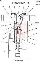 Схема (SK220) - MARK IV EXCAVATOR ASN LQU0101 (1/95-12/00) 2436U1200F1