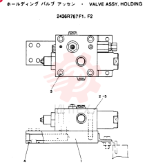 VALVE ASSY, HOLDING, Remarks: CONSISTS OF THE FOLLOWING PARTS 2436R767F1