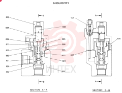 Схема (SK220LC) - MARK IV EXCAVATOR ASN LL01801 (1/95-12/97) 2436U2623F1