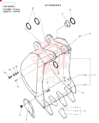 BUCKET ASSY, 0. 7 METER CUBE