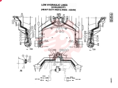 LOW HYDRAULIC LINES (OPTIONAL - N.A.) (HEAVY DUTY HIGH & WIDE - HDHW) 24100J20037F1