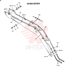 BOOM AND ARM SAFETY BOOM ASSY., 6.02M (W/NIBBLER AND BREAKER OR BREAKER) (OPTION - N.A., EC) 24100J15272F4 (1)