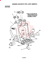 36" 1.375 Cu. Yrd. Heavy Duty Type Bucket, WT-LBS: 2160, WT-(KG): (1640, Remarks: (Total # of teeth: 4)