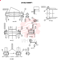 BOOM ASSY., 9.9M LONG REACH BOOM (OPTIONAL - N.A.) 24100J19980F1 (1)