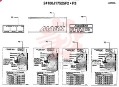 NAME PLATE INSTALL (EC)-(NLC), F2: F2, Remarks: 1/97~5/1/98 24100J17525F2 (1)