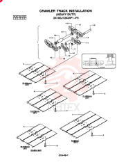 CRAWLER TRACK INSTALLATION (HEAVY DUTY) - 800mm (HDLC, HDHW, HDNLC) CONSISTS OF ITEMS: 1, 2, 3, AND 4, F1: F1