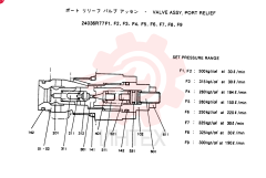 VALVE ASSY, PORT RELIEF, Remarks: CONSISTS OF THE FOLLOWING PARTS 24036R77F1-F9