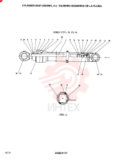 LEFT CYLINDER, BOOM CONSISTS OF THE FOLLOWING PARTS 2438U1177F1