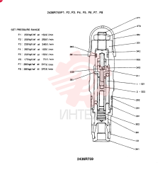 VALVE, RELIEF CONSISTS OF THE FOLLOWING PARTS: 2436R759F1-F8