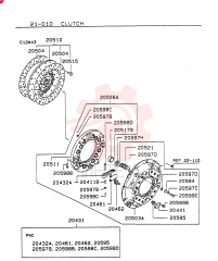 BUSHING, CLUTCH, FROM-UP TO: 9107.1-, MODEL TYPE: 6D221