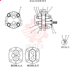 HYDRAULIC PUMP 2441U291F2