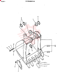 BUCKET ASSY, Serial Range: YQ0101-YQ0237 24100N4862F2