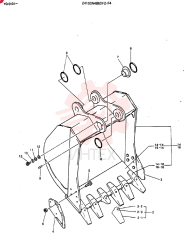 BUCKET ASSY, Serial Range: YQ0101-YQ0237 24100N4860F2