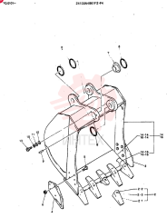 BUCKET ASSY, Serial Range: YQ0101-YQ0237 24100N4861F2
