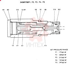 VALVE ASSY  CONSISTS OF THE FOLLOWING PARTS 2436R790F1~F5