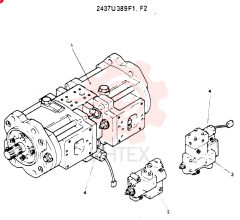 PUMP ASSY  CONSISTS OF THE FOLLOWING PARTS 2437U389F1~F2