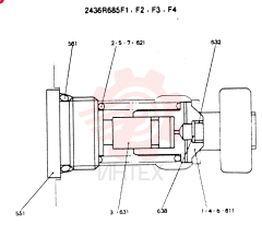 VALVE ASSY, RELIEF CONSISTS OF THE FOLLOWING PARTS 2436R685F1~F4