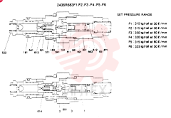 VALVE ASSY, RELIEF CONSISTS OF THE FOLLOWING PARTS 2436R683F1~F6